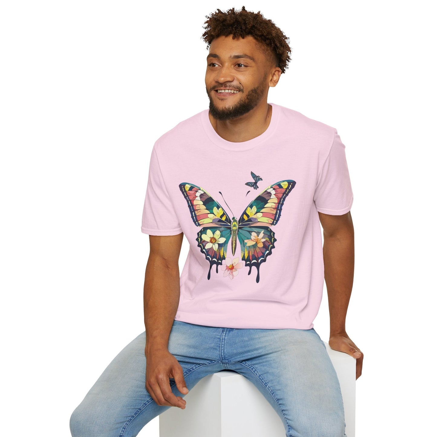 Butterfly T Shirt For Unisex Softstyle 64000 Short Sleeve Monarch Butterfly Tee Design