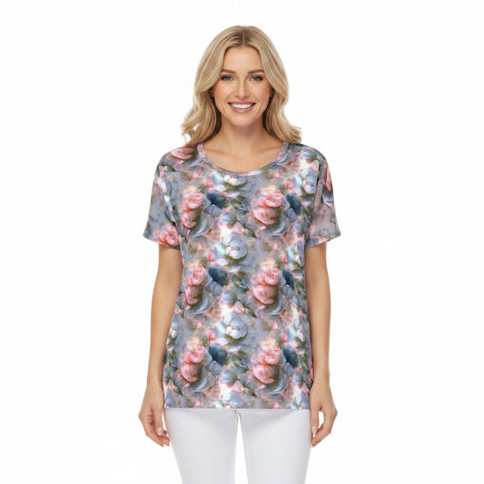 Unisex Poly T-Shirt with Floral Print