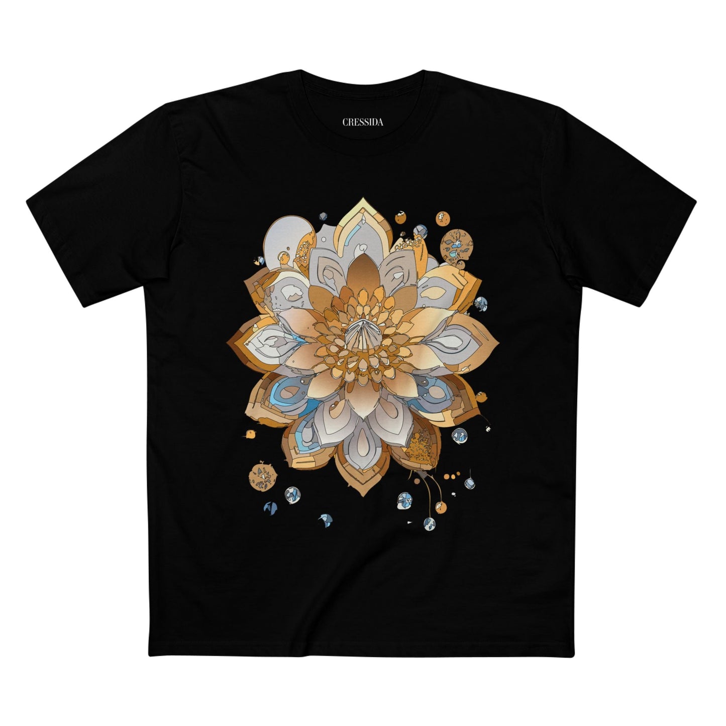 Floral Graphic T-Shirt Unisex 100 Cotton Art Design with Antique Flowers Tee 6