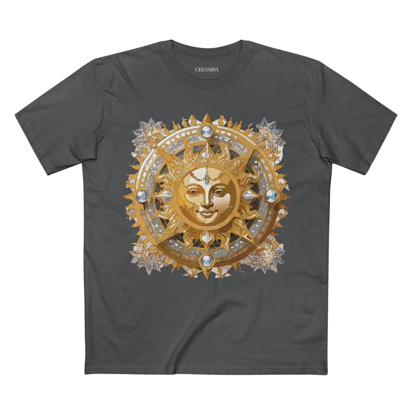 Gold Sun Graphic Unisex 100 Cotton T-Shirt with Golden Art Design 10