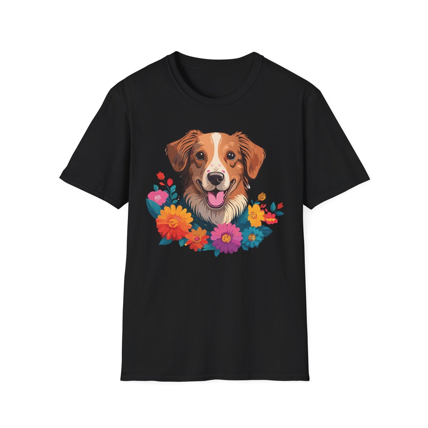 Dog Shirt Unisex Animal Tee Short Sleeve Gildan Softstyle 64000 Cotton Tee