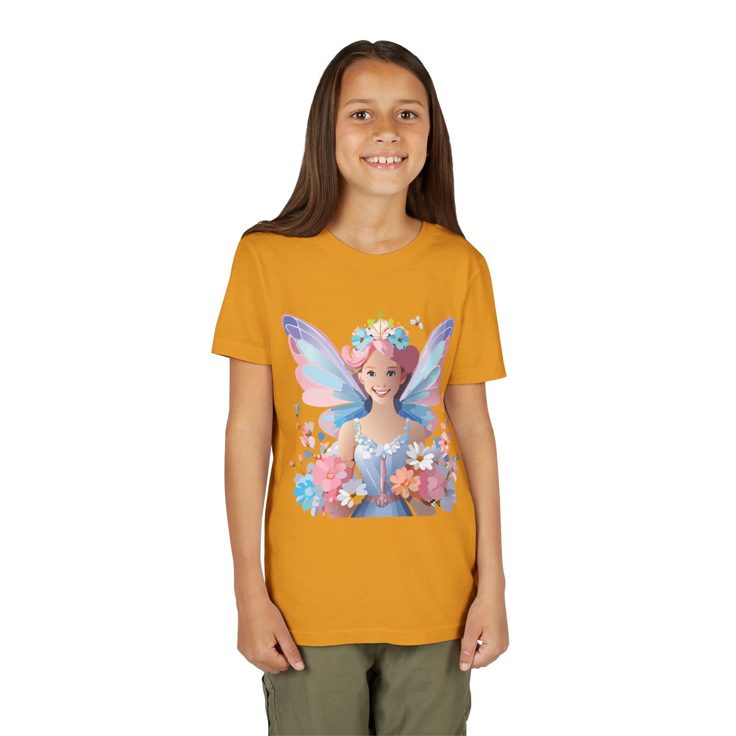 Enchanting Fairy Floral Youth Short Sleeve Tee - Perfect for Spring Celebrations (9-14)