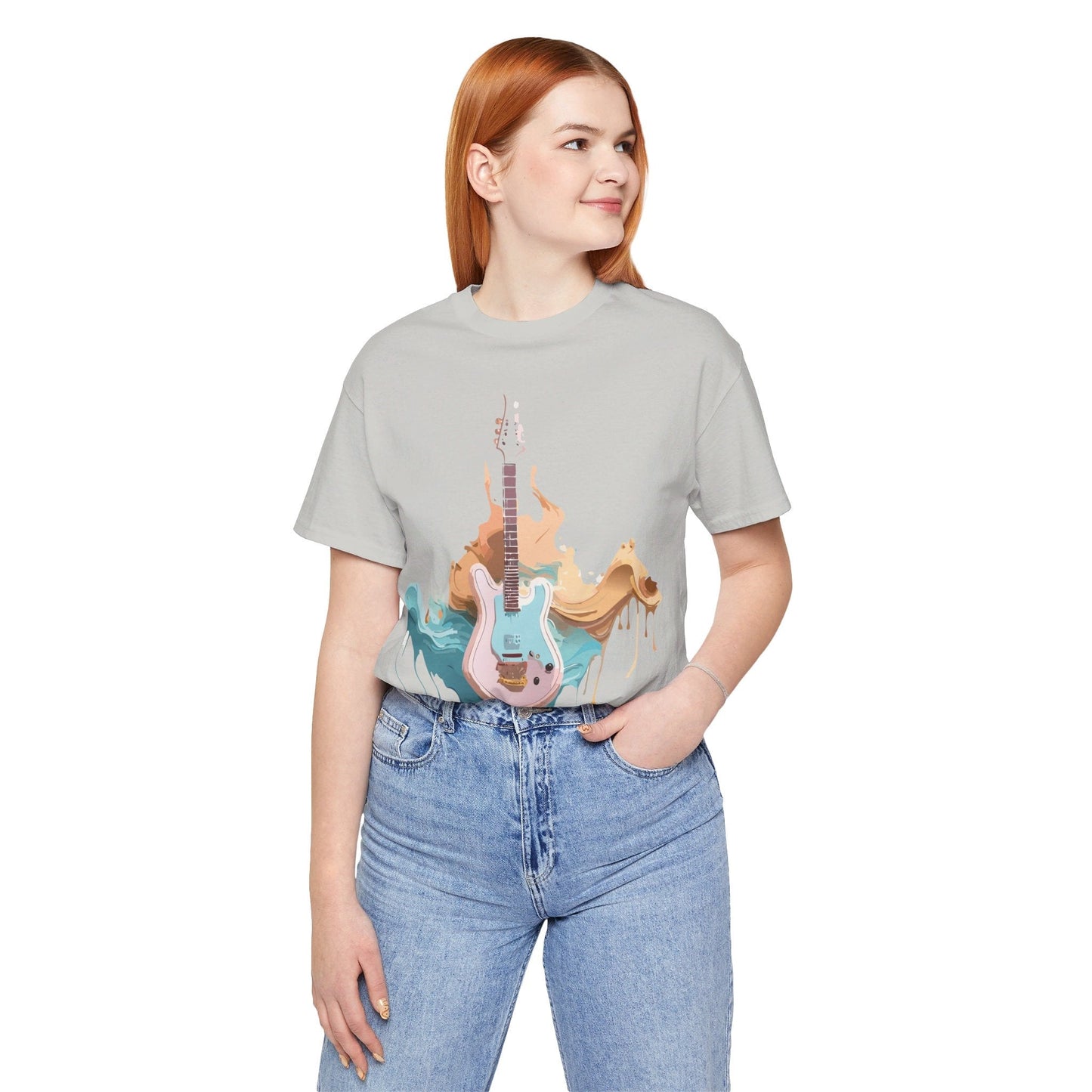 Music Graphic Unisex 100 Cotton Vintage Art with Musical Elements Tee 46