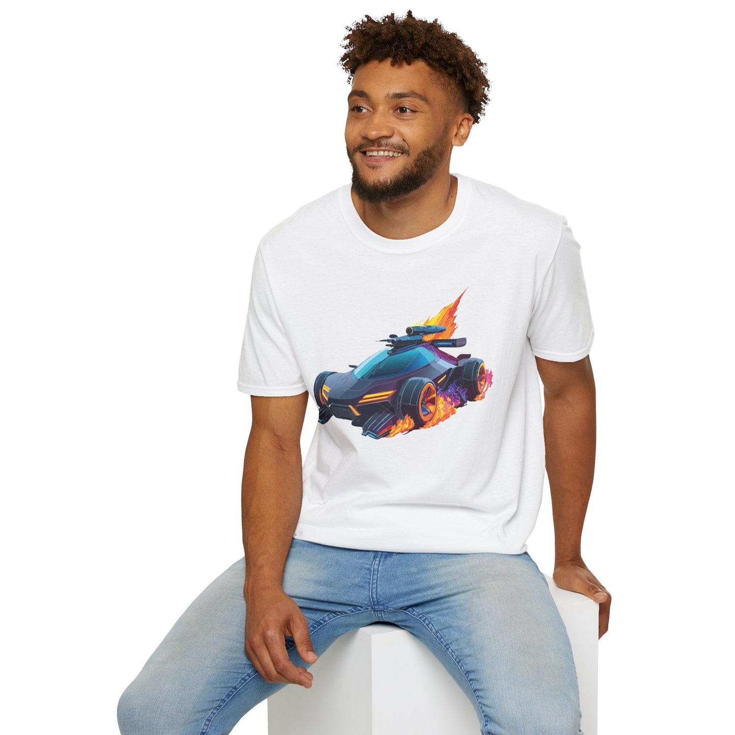 Unisex Car T Shirt Hot Wheels Cars Shirt 100 Percent Ring Spun Cotton Gildan Softstyle Tee