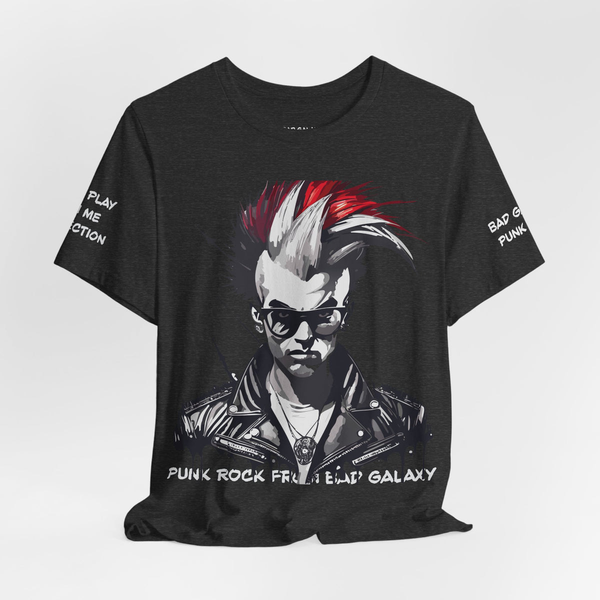 Punk Rock Graphic Unisex Cotton Bella+Canvas Tee with Art Design b26