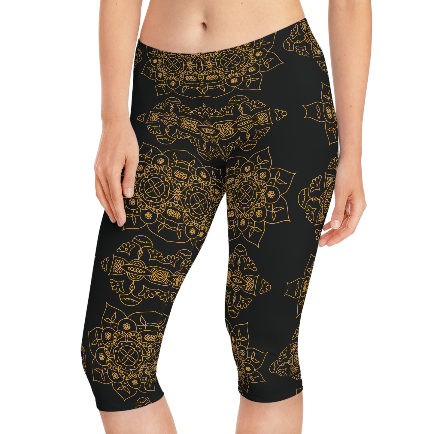 Legging capri à imprimé traditionnel