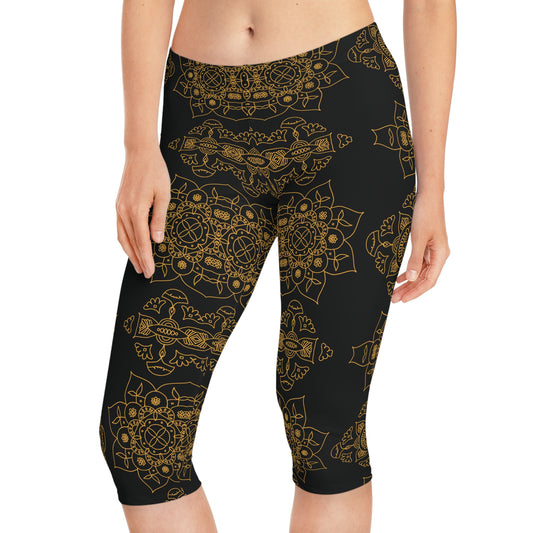 Leggings capri con estampado tradicional