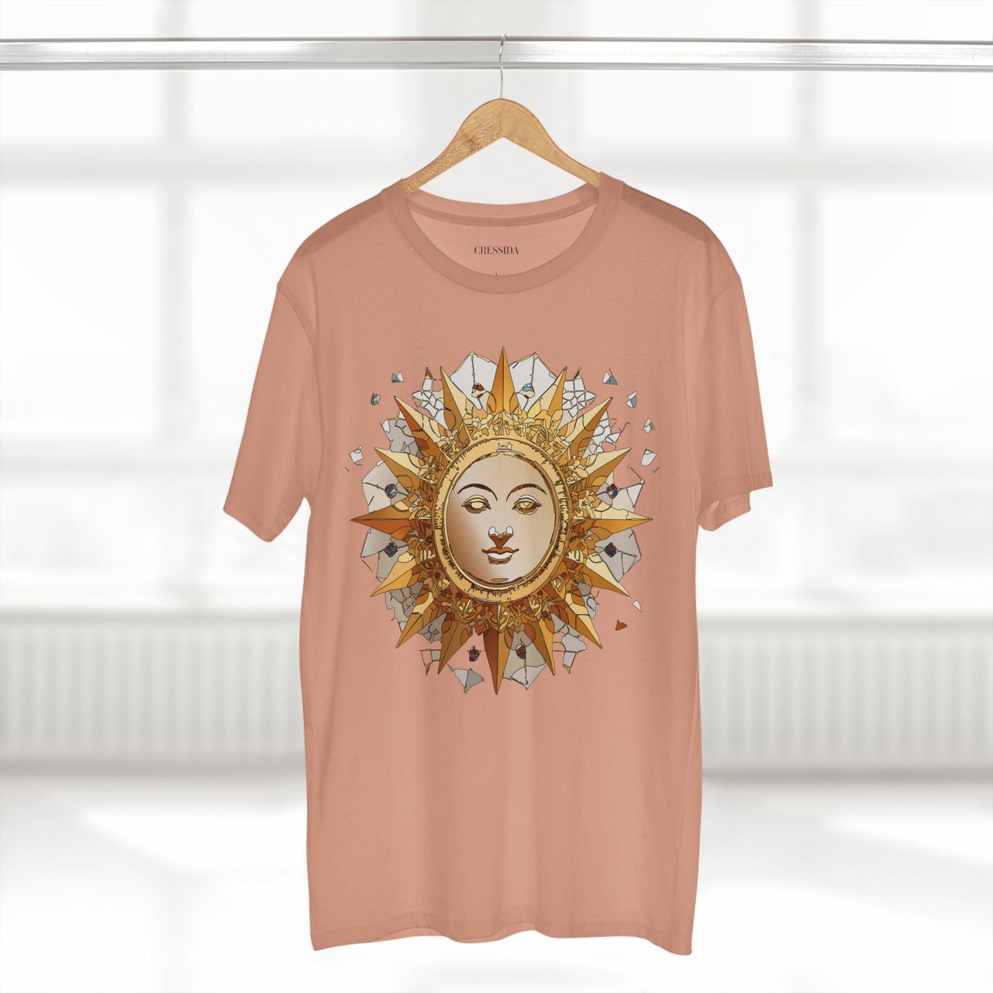 Gold Sun Graphic Unisex 100 Cotton T-Shirt with Golden Art Design 19