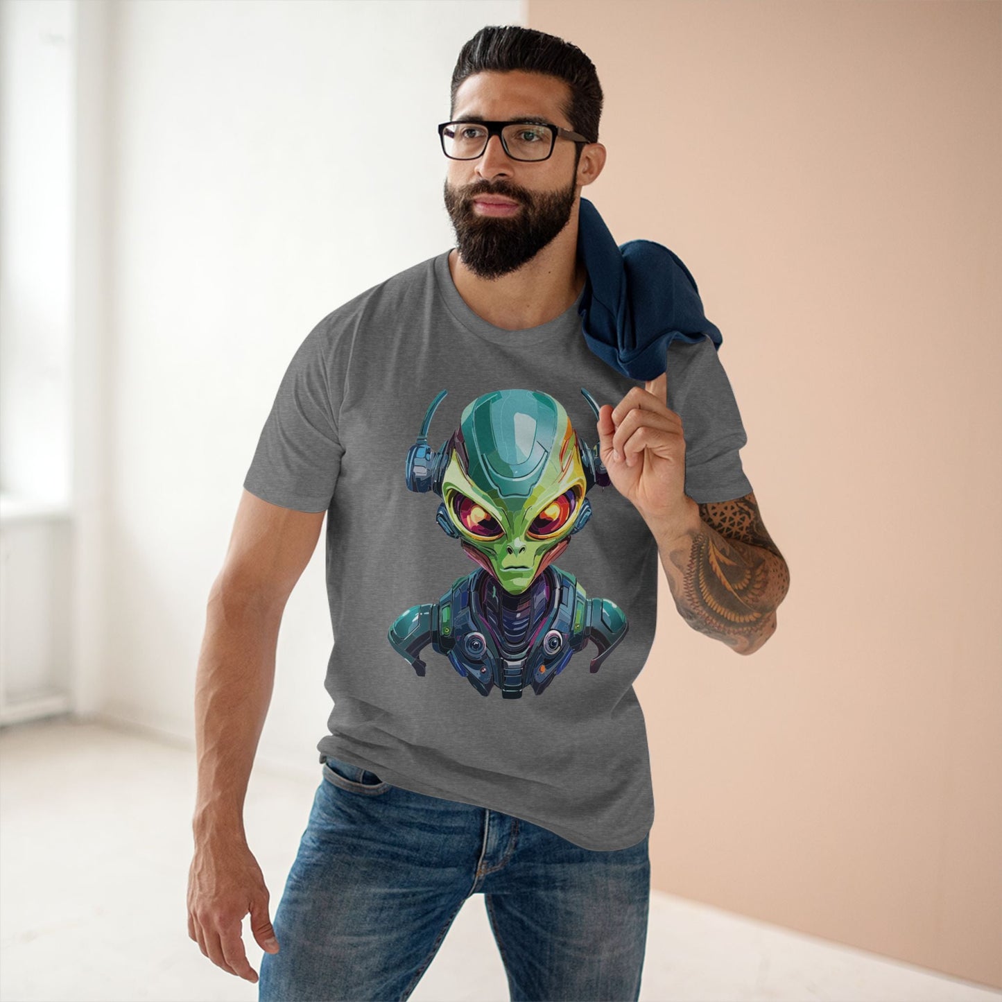 Aliens Graphic Unisex 100 Cotton Staple Tee 11