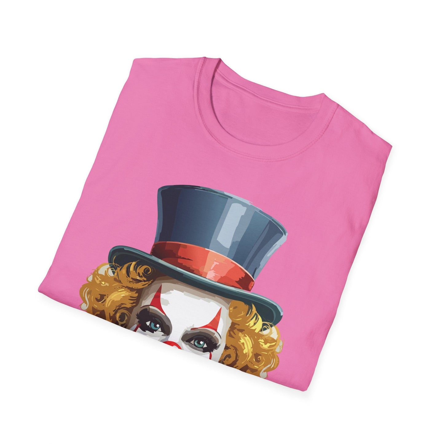 Clown Shirt T Shirt With Clown Funny Man Circus Shirt Scary Man Tee Unisex Gildan Softstyle 64000