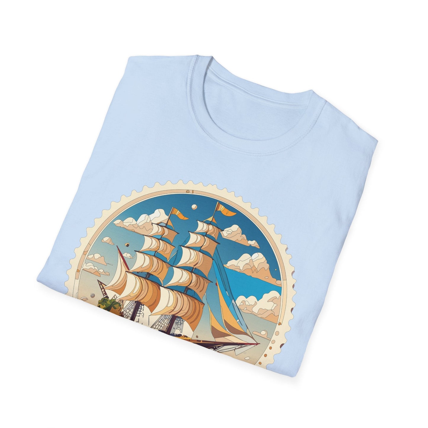 Nautical Ship Frigate Vessel T Shirts Unisex Tee Shirt Softstyle 64000 Ring Spun Cotton Comfort