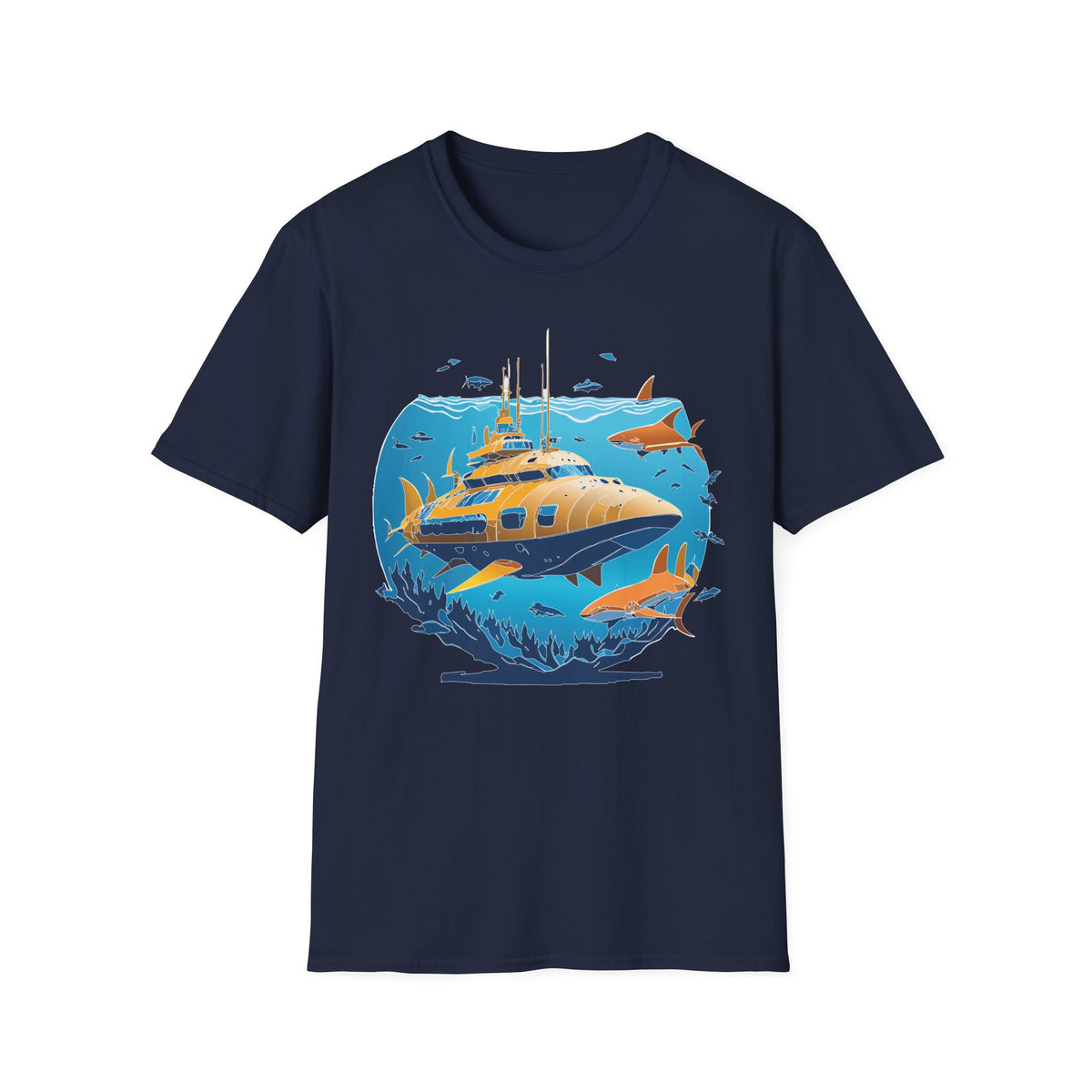 Ocean U boat Graphic Tee Gildan Unisex 100 Cotton Tee Shirt h40