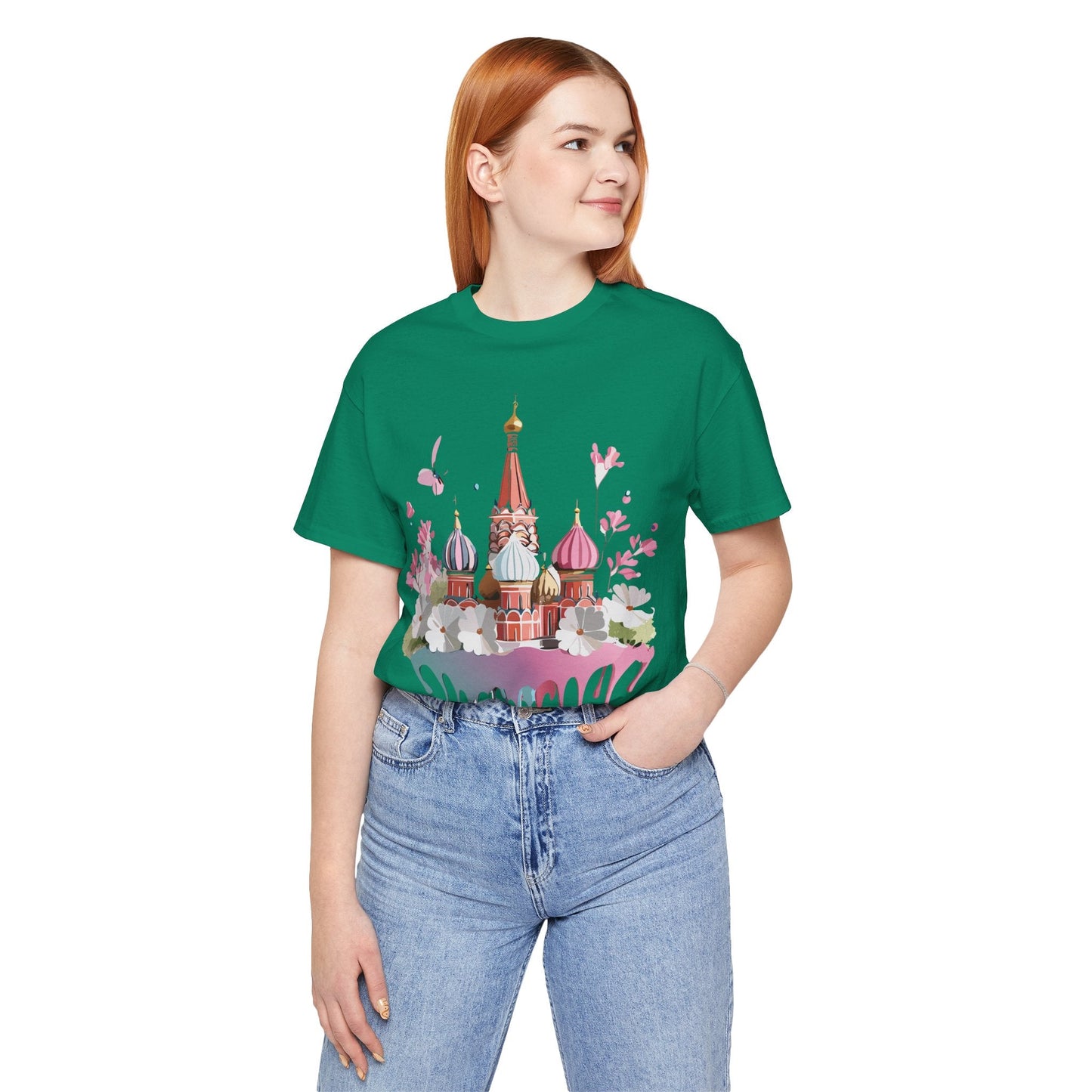 Unisex Moscow Tourist Shirt Graphic Tee By Adelpha Vintage Inspired Art For Everyday Wear