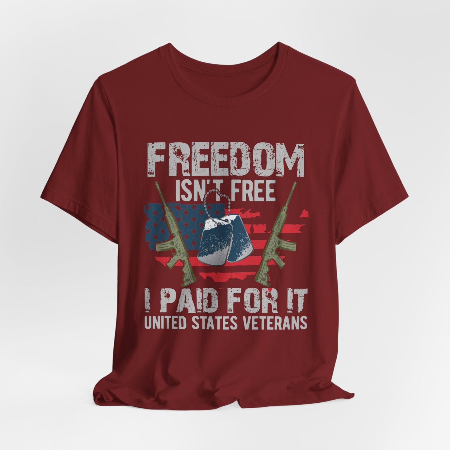 Army Veteran Patriotic Graphic Design Unisex Cotton T-Shirt v20