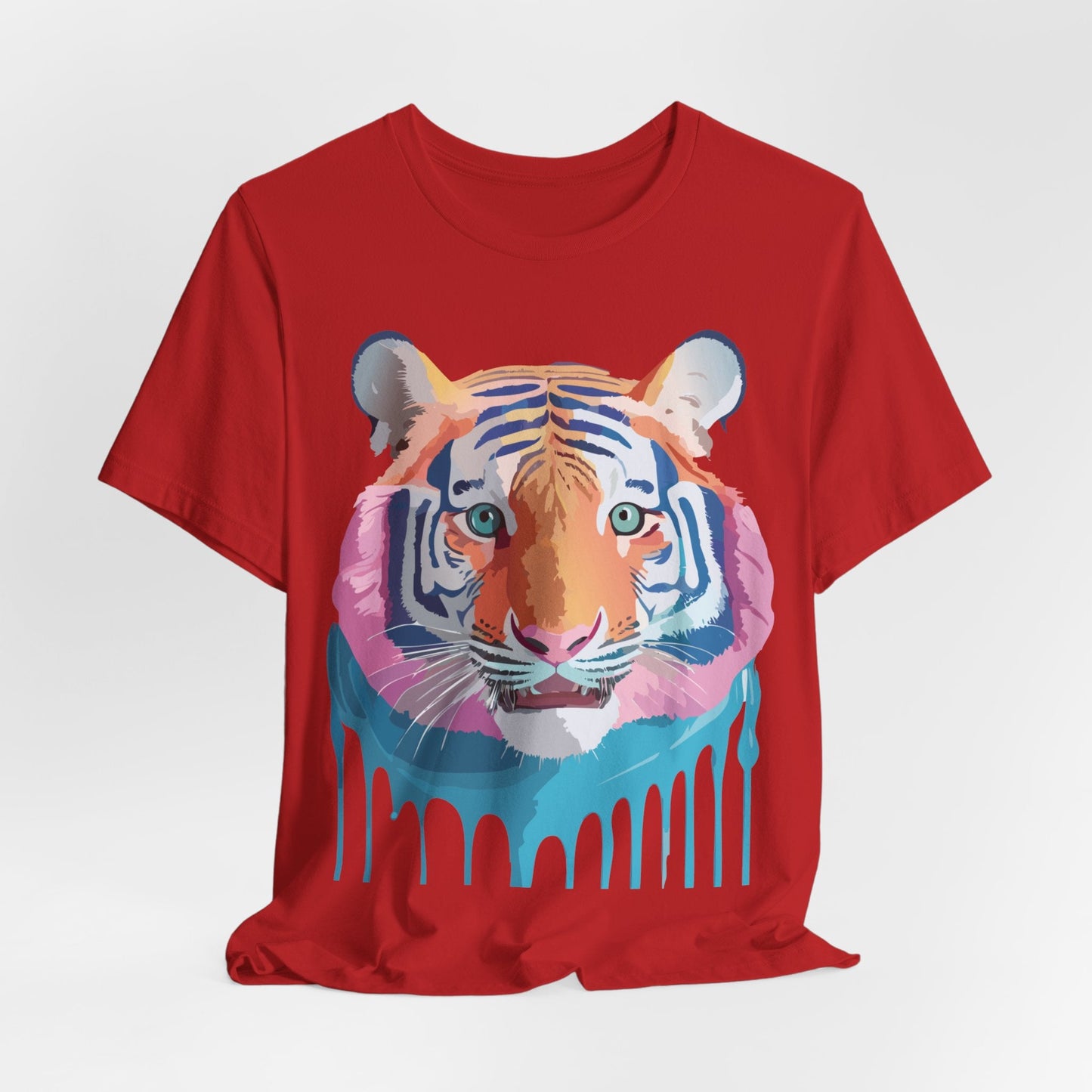 Tiger Graphic Unisex 100 Cotton Vintage Art with Animal Tee 17