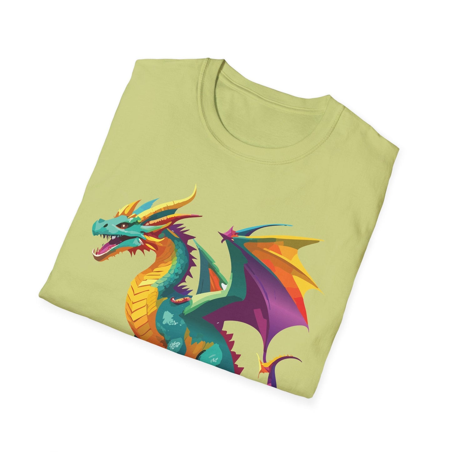 Dragon T Shirt Unisex Short Sleeve Art Design Gildan Softstyle Cotton Tee For Animal Lovers