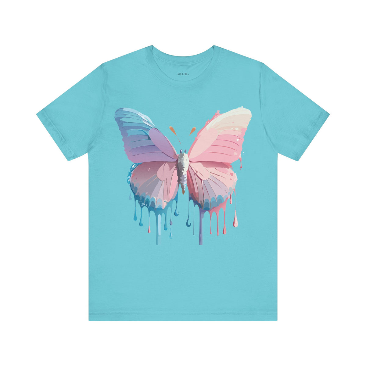 Butterfly Graphic Unisex Cotton Bella+Canvas Tee with Floral Art Design m08