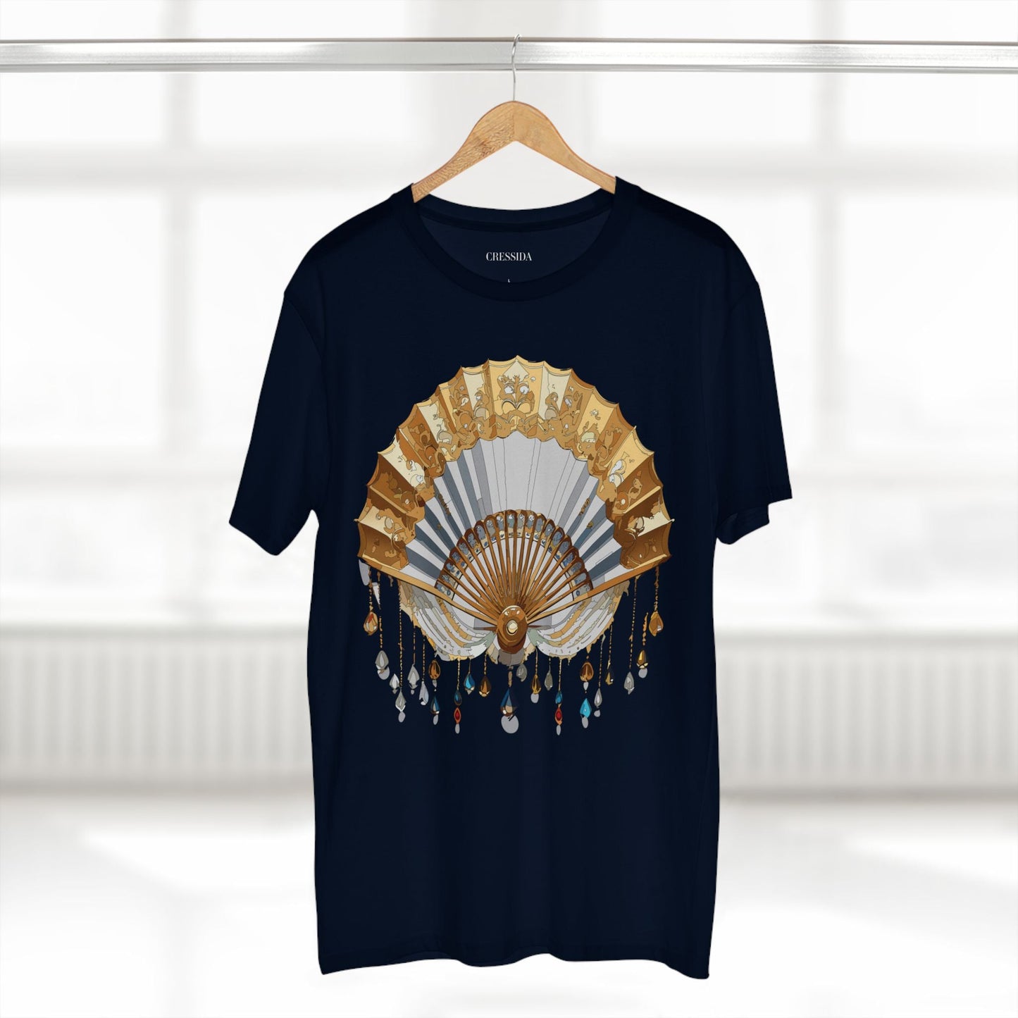 Antique Fan Graphic Design T-Shirt Unisex 100 Cotton Floral Carnival Artwork Tee 13