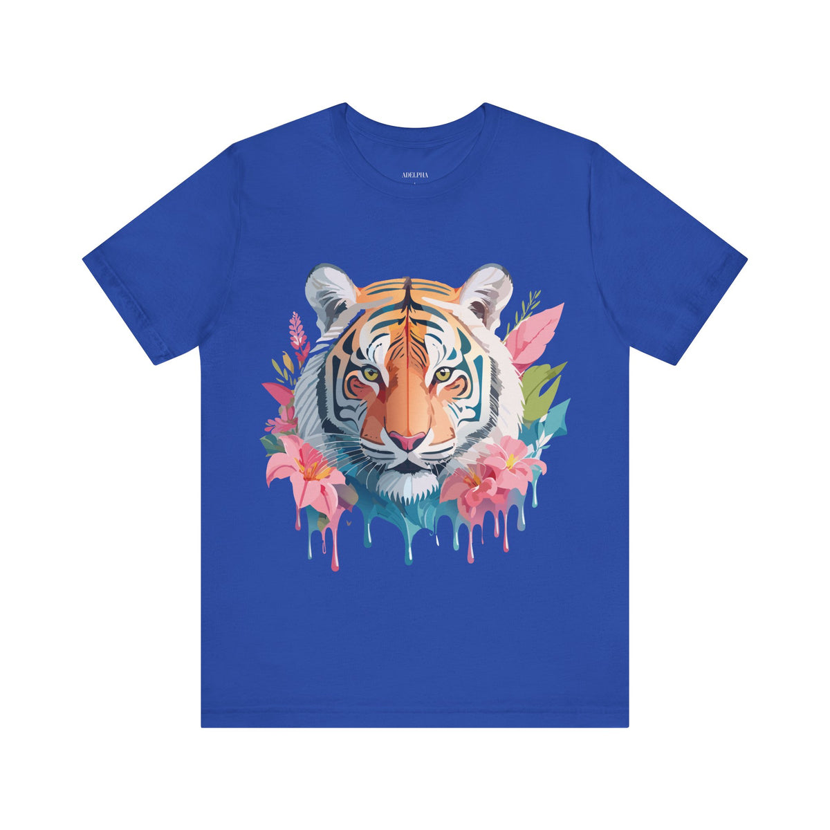 Tiger Graphic Unisex Cotton Bella+Canvas Tee with Art Animal Design e68