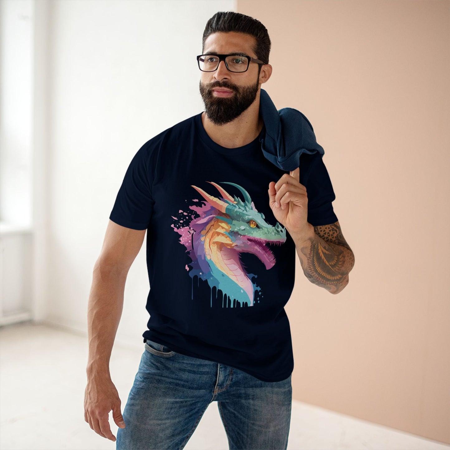 Dragon Graphic Unisex 100 Cotton Staple Tee 5