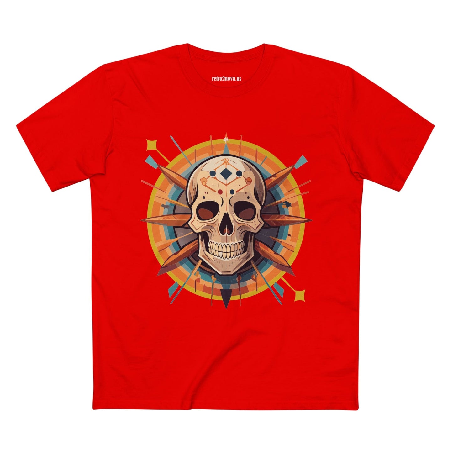 Skull And Skeleton Shirt SS20 Unisex Premium Cotton Tee With Original Art Design Retro2Nova