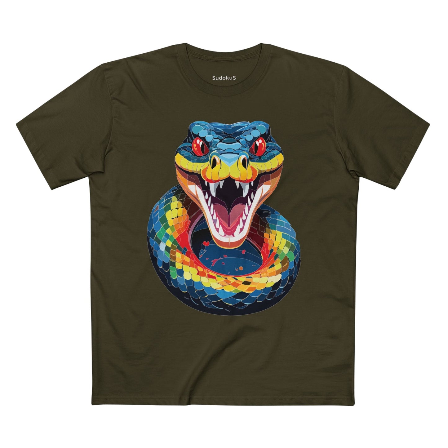 Snake Graphic Unisex 100 Cotton Staple Tee with Animal Design Artwork 1