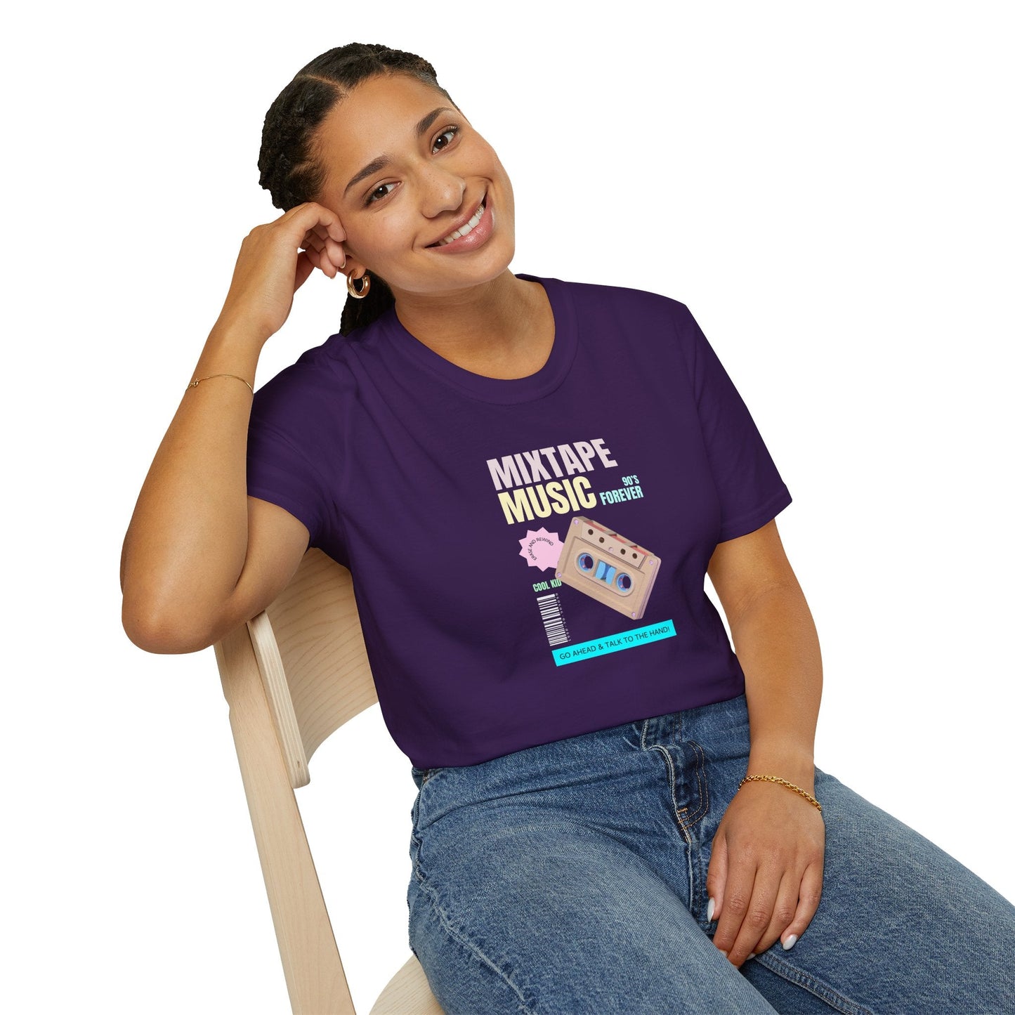 Mixtape Music T-Shirt Unisex Cotton Retro Cassette Graphic Tee