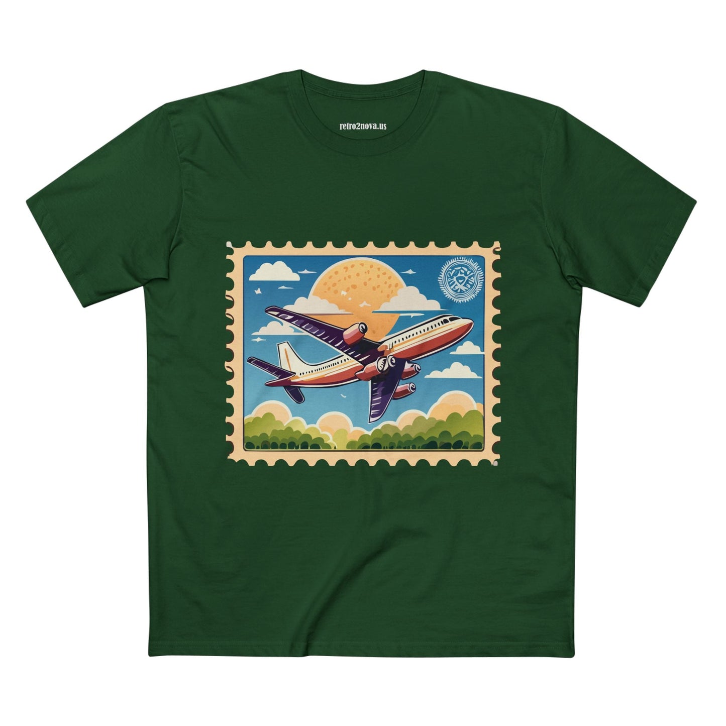 Postage Stamp Shirt Unisex Premium Cotton Tee PS13 Original Art Design Retro2Nova