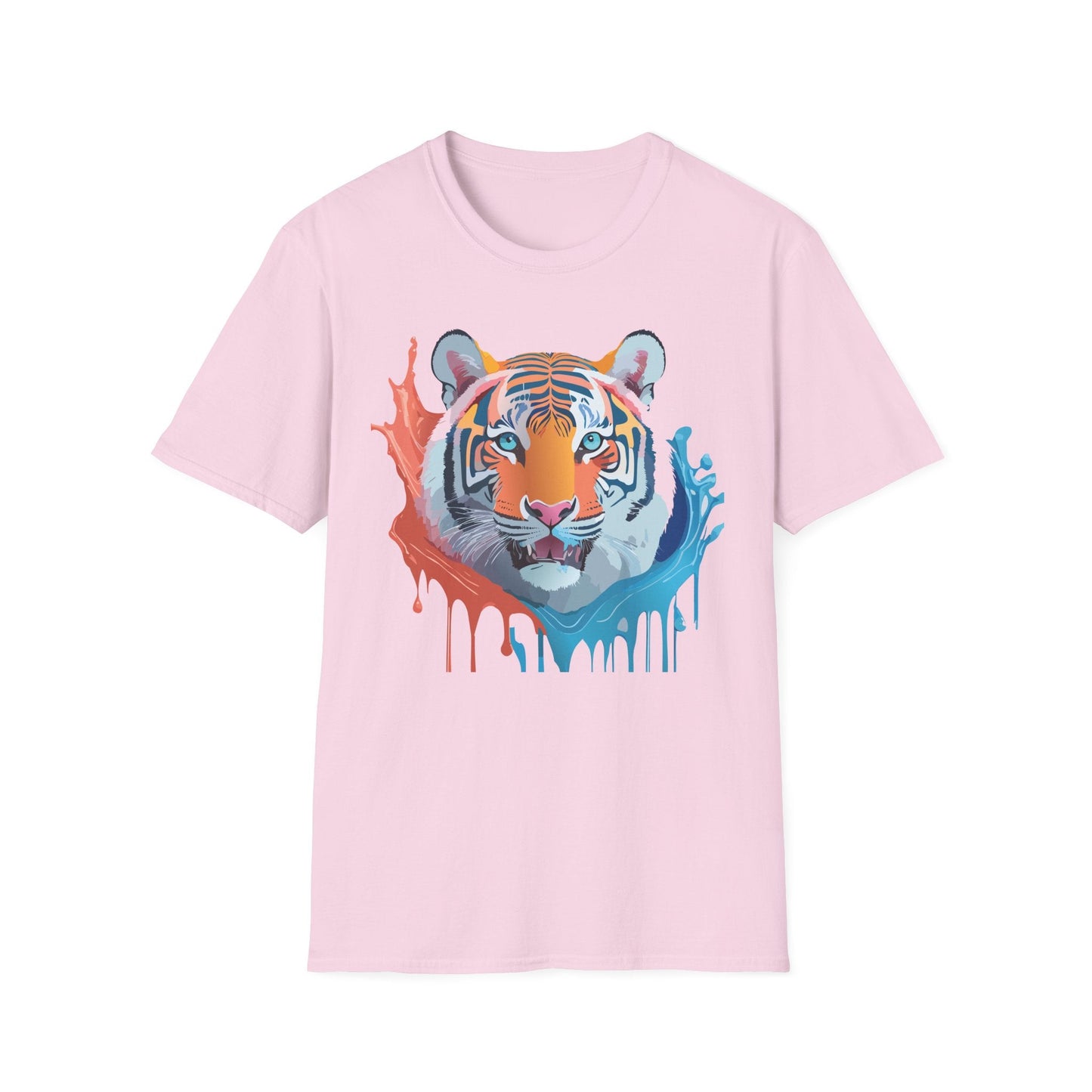 Unisex Tiger Tee Gildan Softstyle Animal Print Shirt Ring Spun Cotton