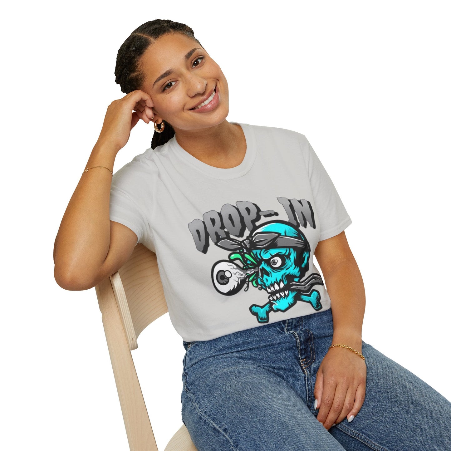 Unisex Skull T Shirt Skeleton Shirt With Skull Artwork Gildan Softstyle 64000 Cotton Tee
