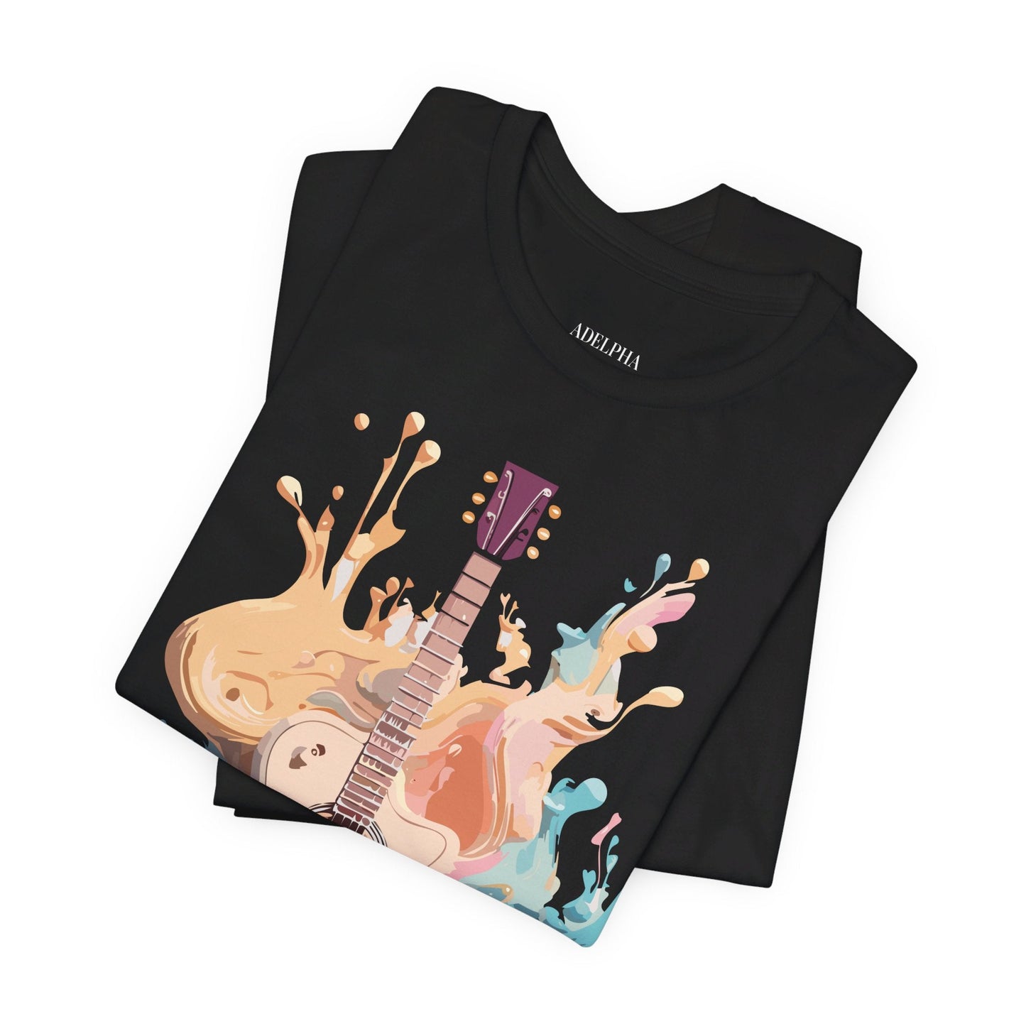 Music Graphic Unisex 100 Cotton Vintage Art with Musical Elements Tee 67