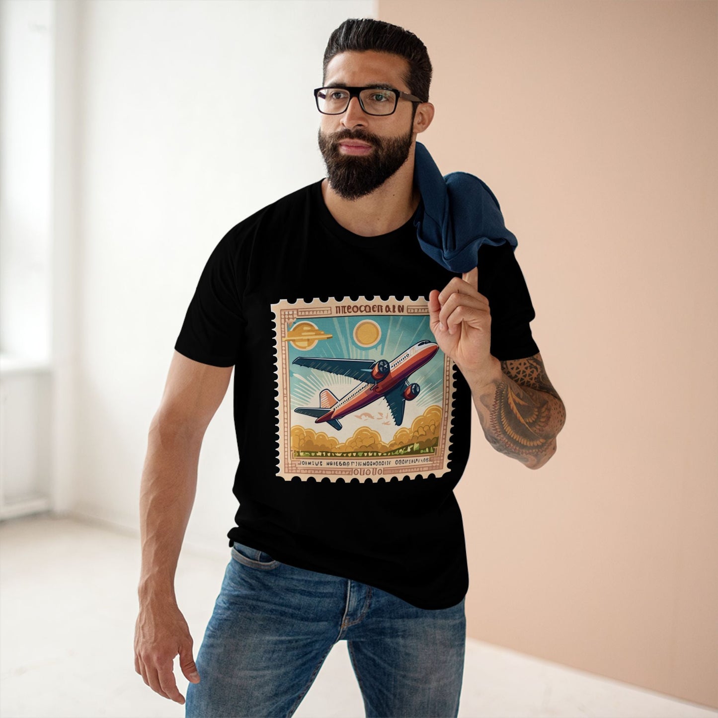 Stamp Shirt Postage Stamp Tee PS5 Unisex Premium Cotton Art Tee By Retro2Nova Pro