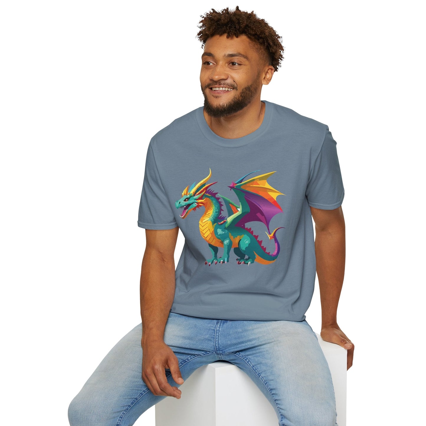 Dragon T Shirt Unisex Short Sleeve Art Design Gildan Softstyle Cotton Tee For Animal Lovers