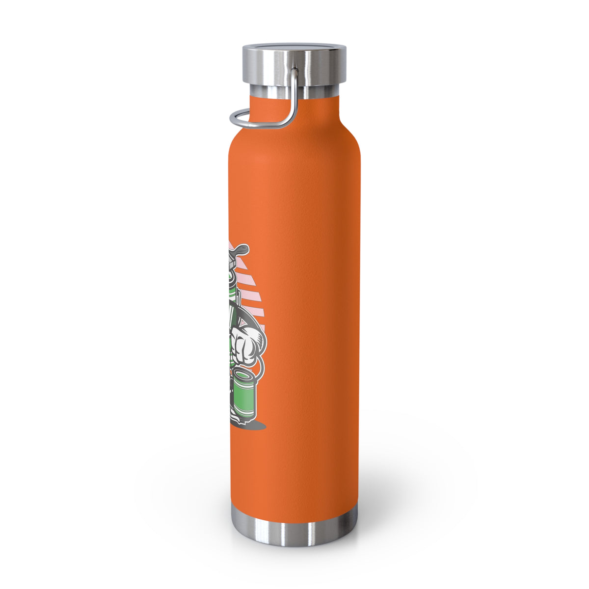 22oz Copper Insulated Water Bottle with Cartoon Design - CV96