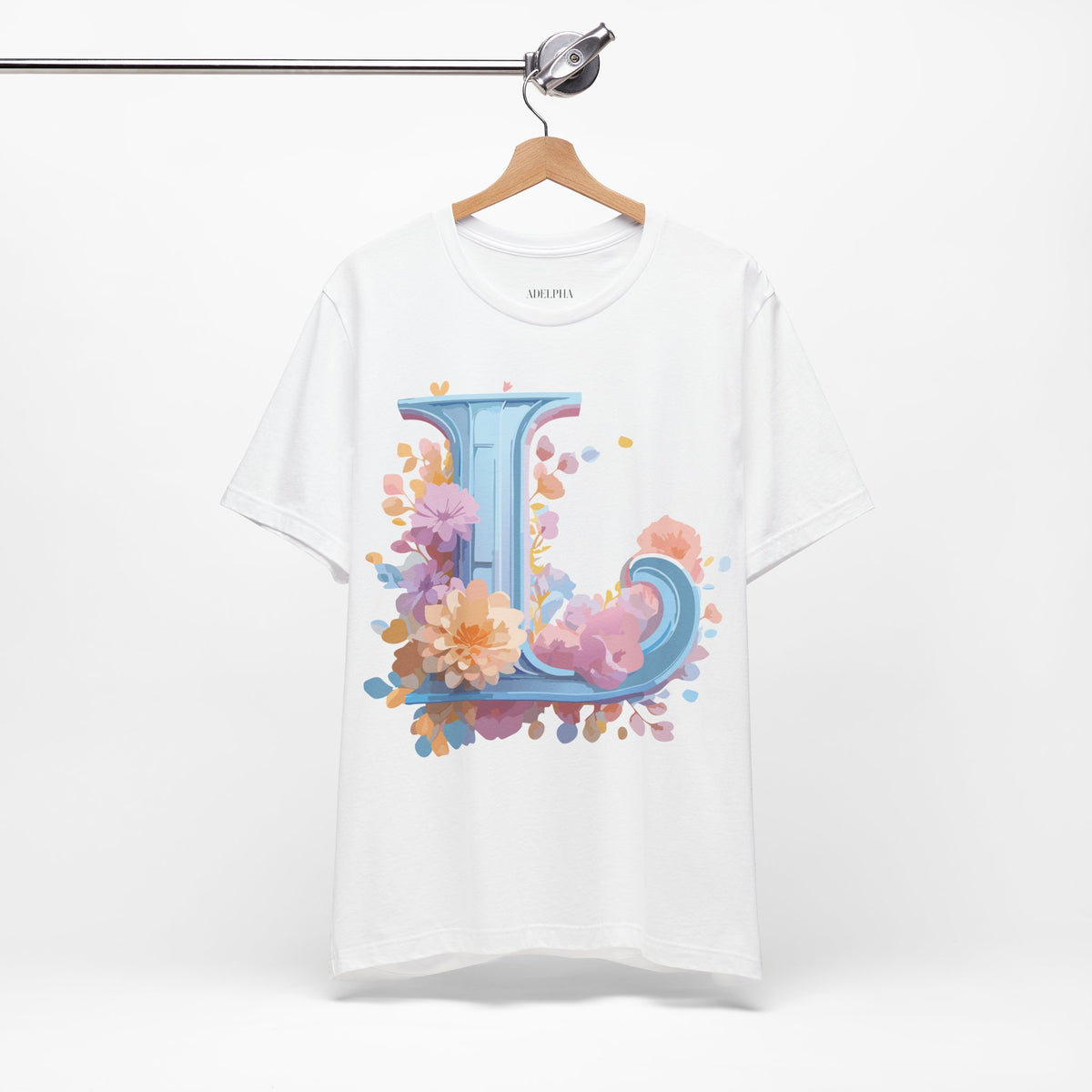 Letter L Graphic Unisex Cotton Bella+Canvas Tee with Art Letter Design
