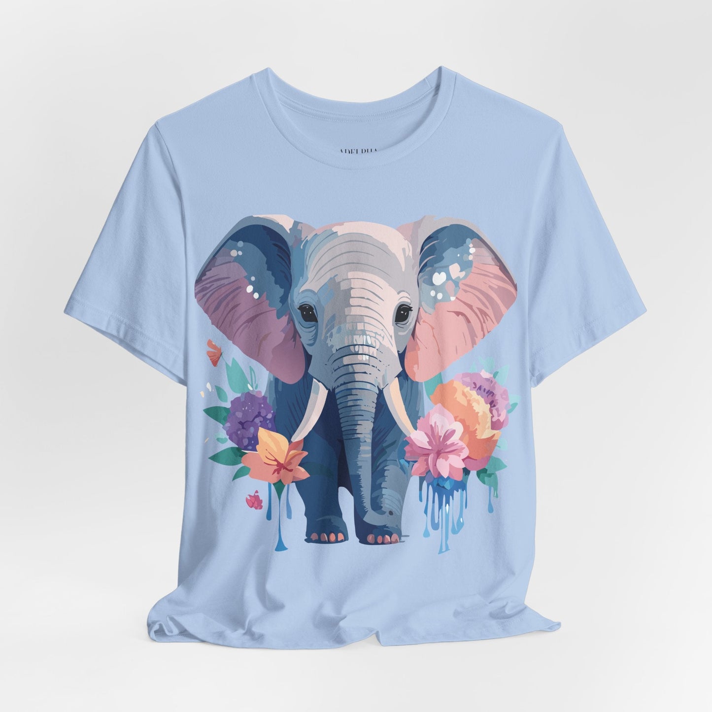 Elephant Graphic T Shirt Unisex Vintage Art Design Tee by Adelpha Short Sleeve Premium