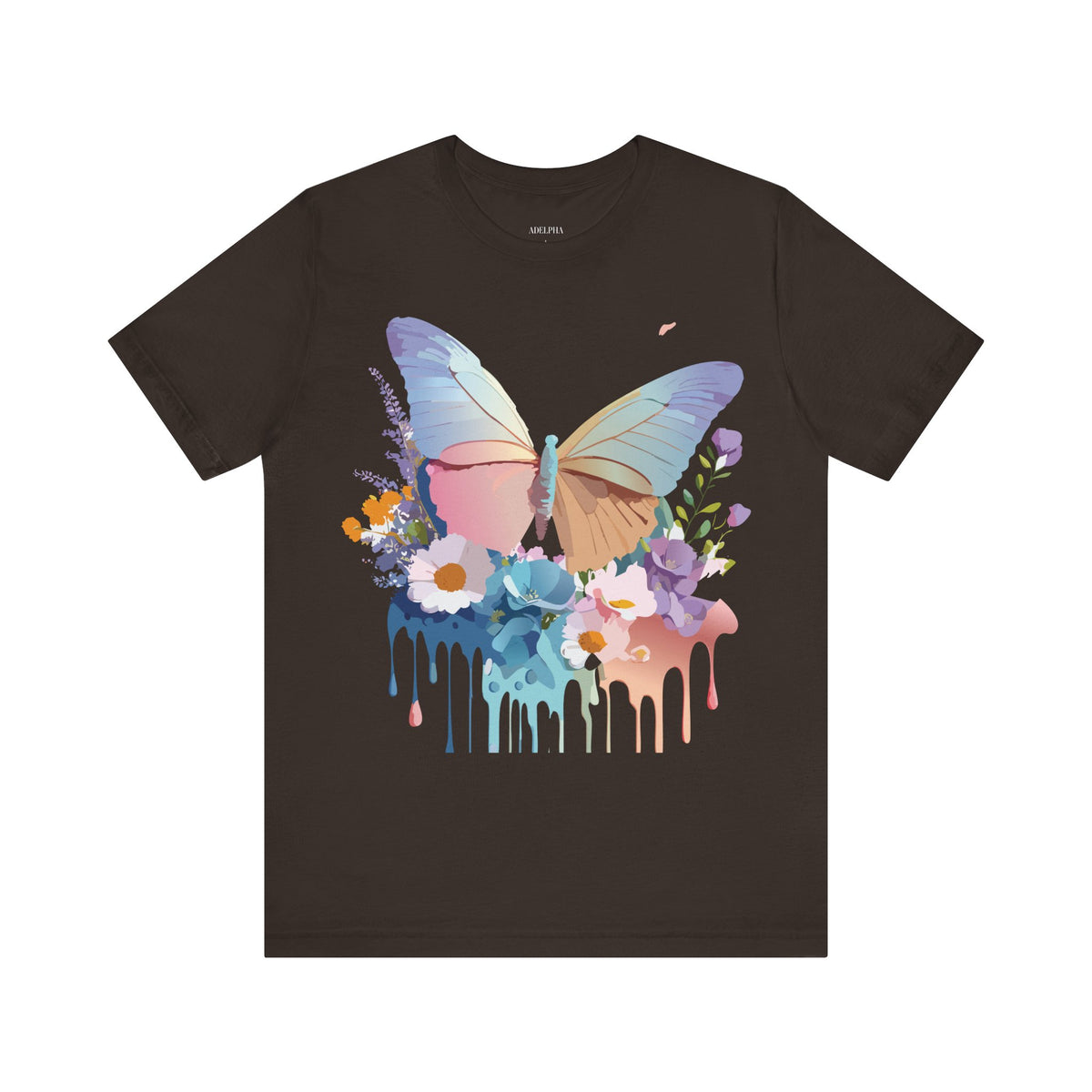 Butterfly Graphic Unisex Cotton Bella+Canvas Tee with Art Design n44