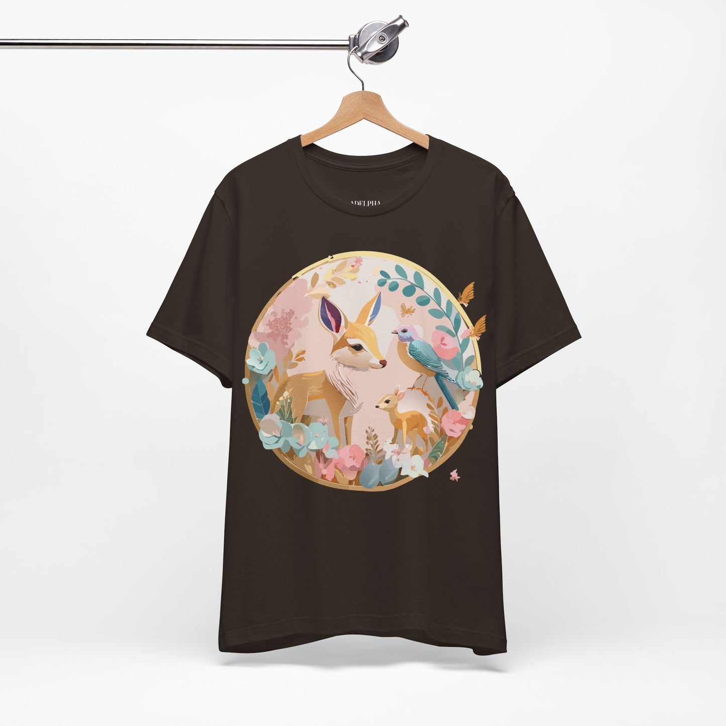 Adelpha Medallion Graphic Tee Unisex Short Sleeve Shirt Vintage Inspired Art Design