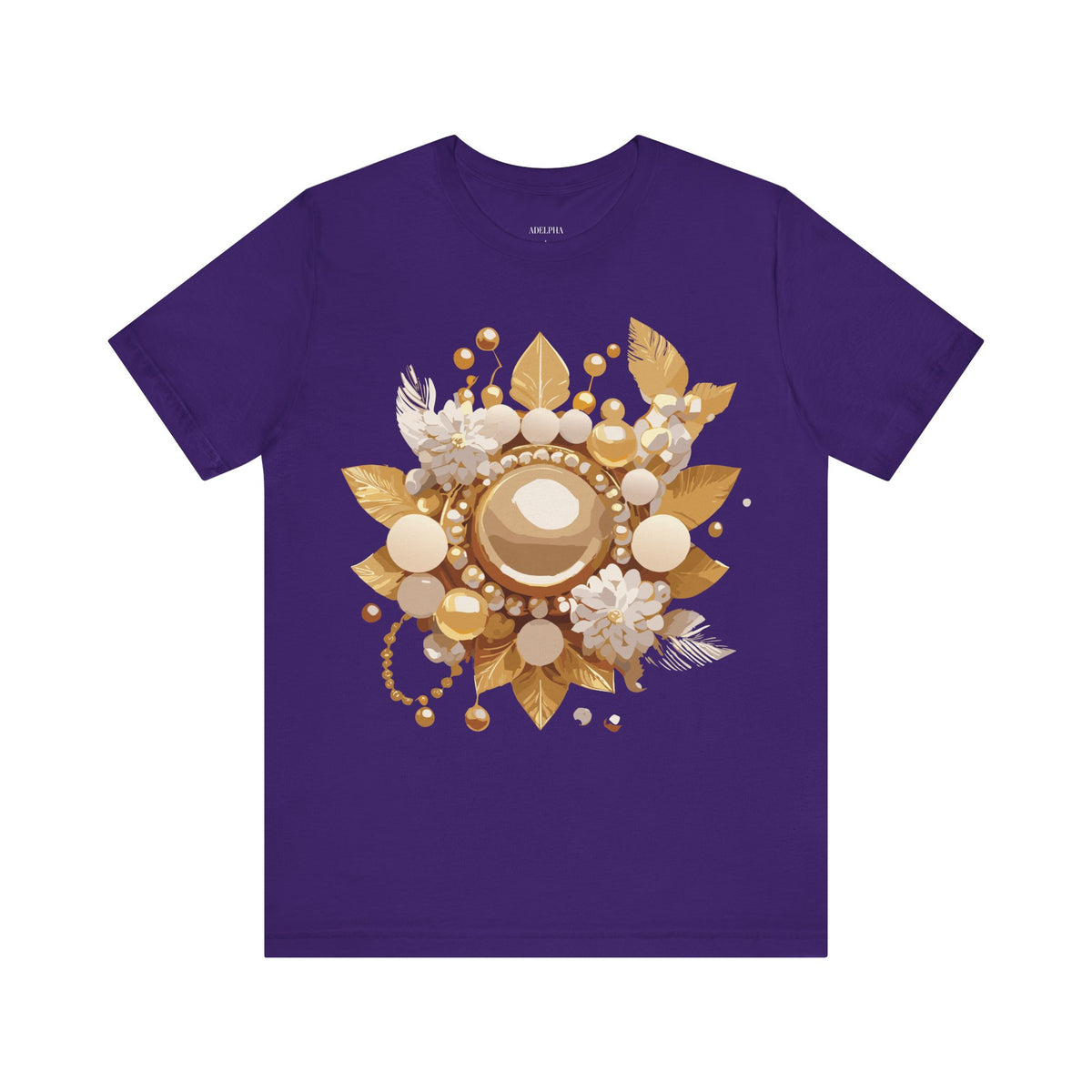 Jewelry Graphic Unisex Cotton Bella+Canvas Tee with Gemstones Art Design m35