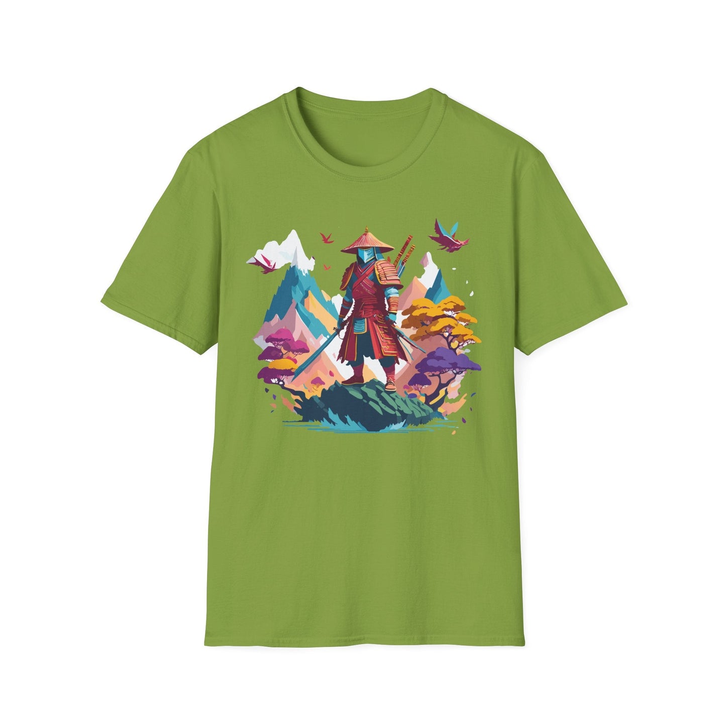 Samurai Shirt Unisex Samurai Tee Short Sleeve Gildan Softstyle 64000 100 Percent Ring Spun Cotton
