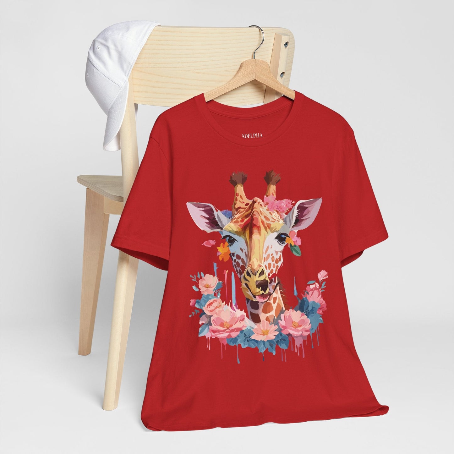 Giraffe Graphic Unisex 100 Cotton Vintage Animal Art T-Shirt 2