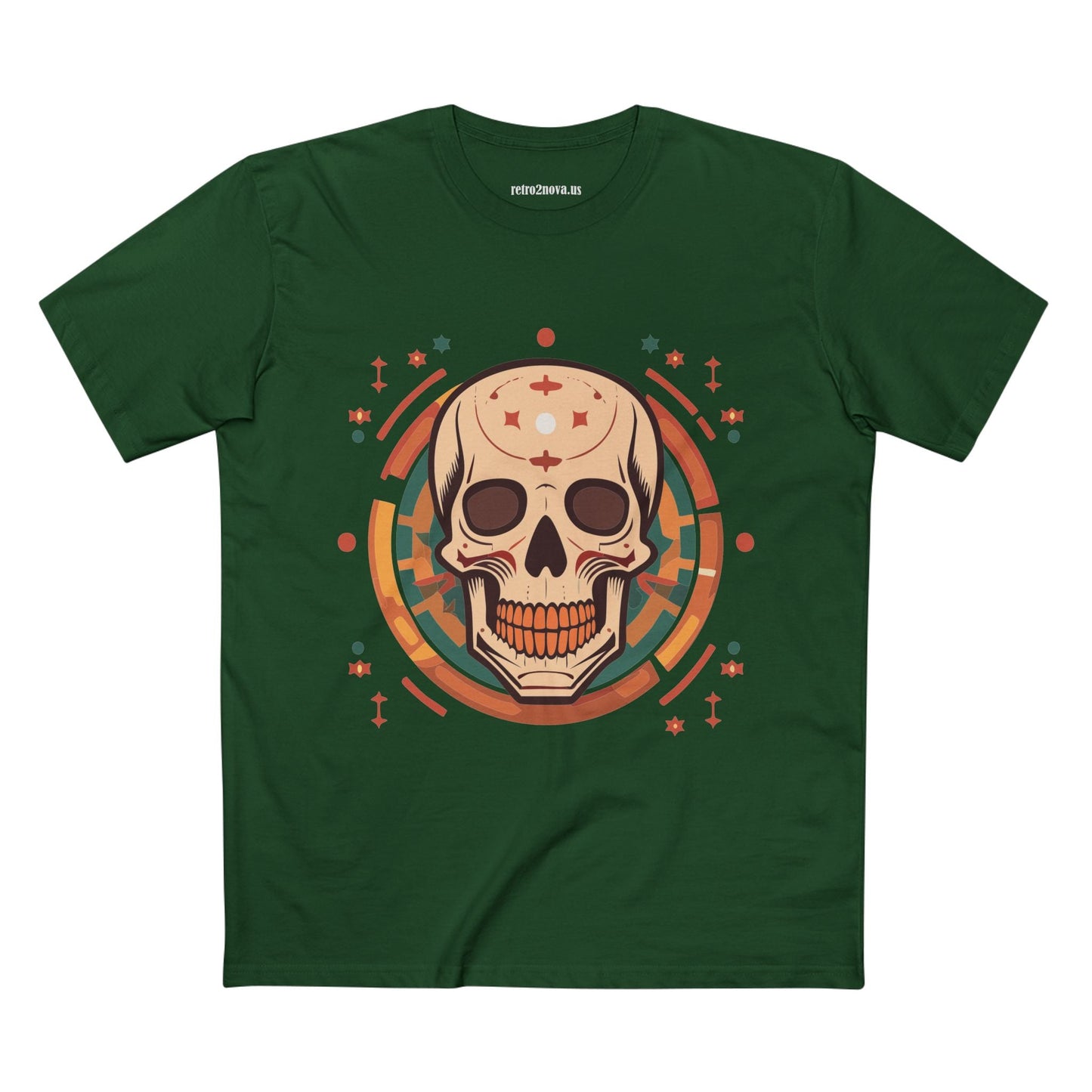 Skull Shirt Unisex Skeleton Tee Premium Cotton With Original Art Design From Retro2Nova Collection
