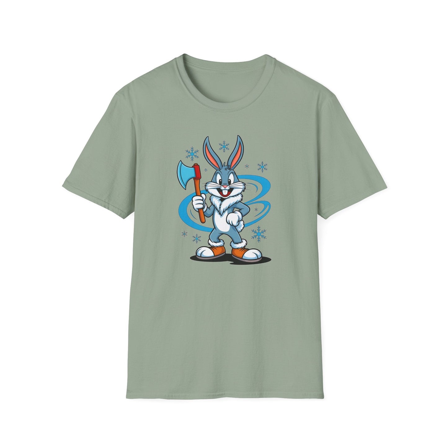 Bugs Bunny T Shirt Cartoon Print Unisex Softstyle Tee Gildan 64000 100 Percent Cotton