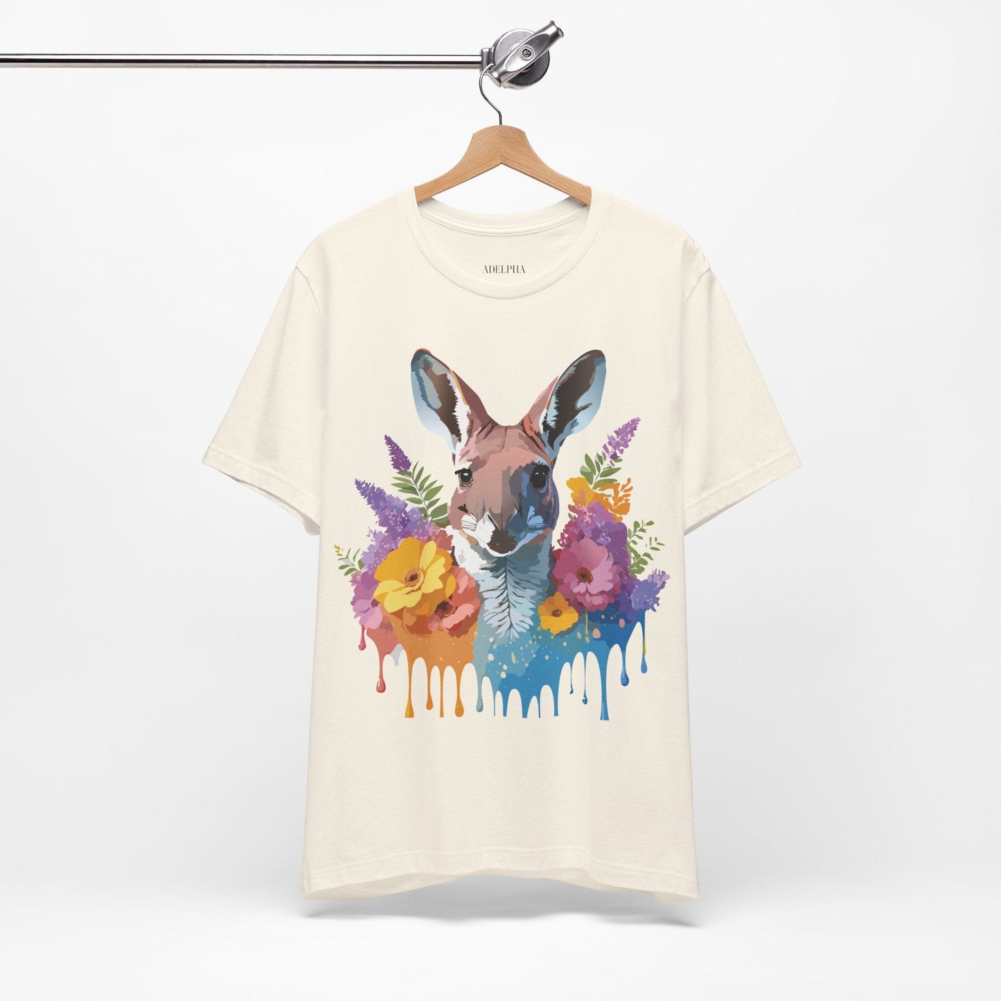 Kangaroo Graphic Unisex 100 Cotton Vintage Animal Artwork Tee 8