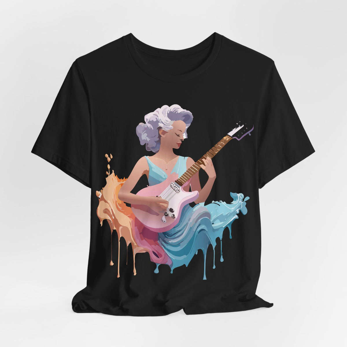 Music Graphic Unisex Cotton Bella+Canvas Tee with Art Design m105