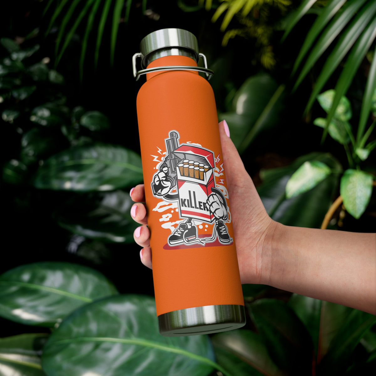 22oz Copper Insulated Water Bottle with Cartoon Design - CV15