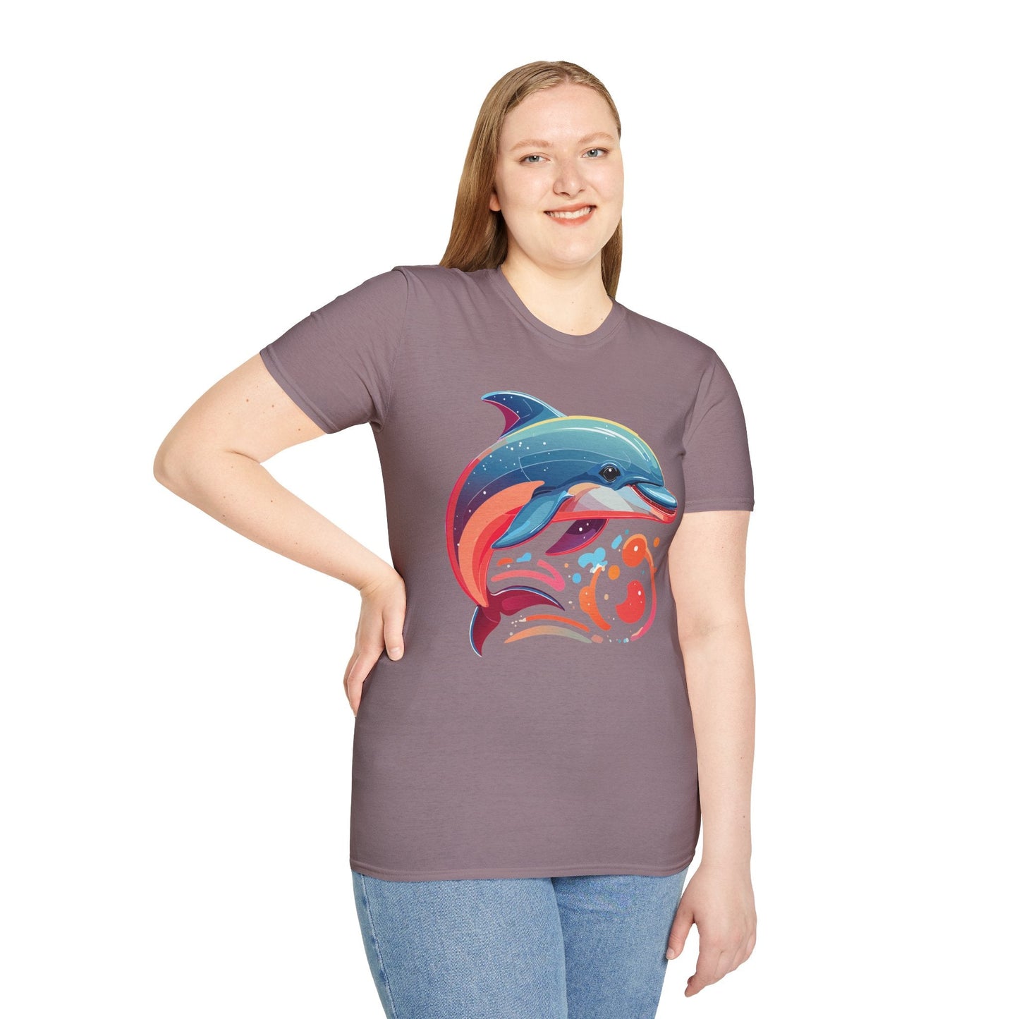 Gildan Softstyle Dolphin Shirt Unisex Short Sleeve Tee 100 Percent Ring Spun Cotton Comfortable Wear