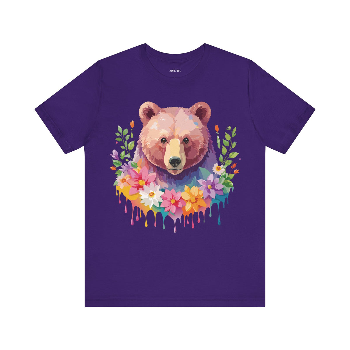 Bear Graphic Design Tee Bella+Canvas Unisex 100 Cotton Tee Shirt a121