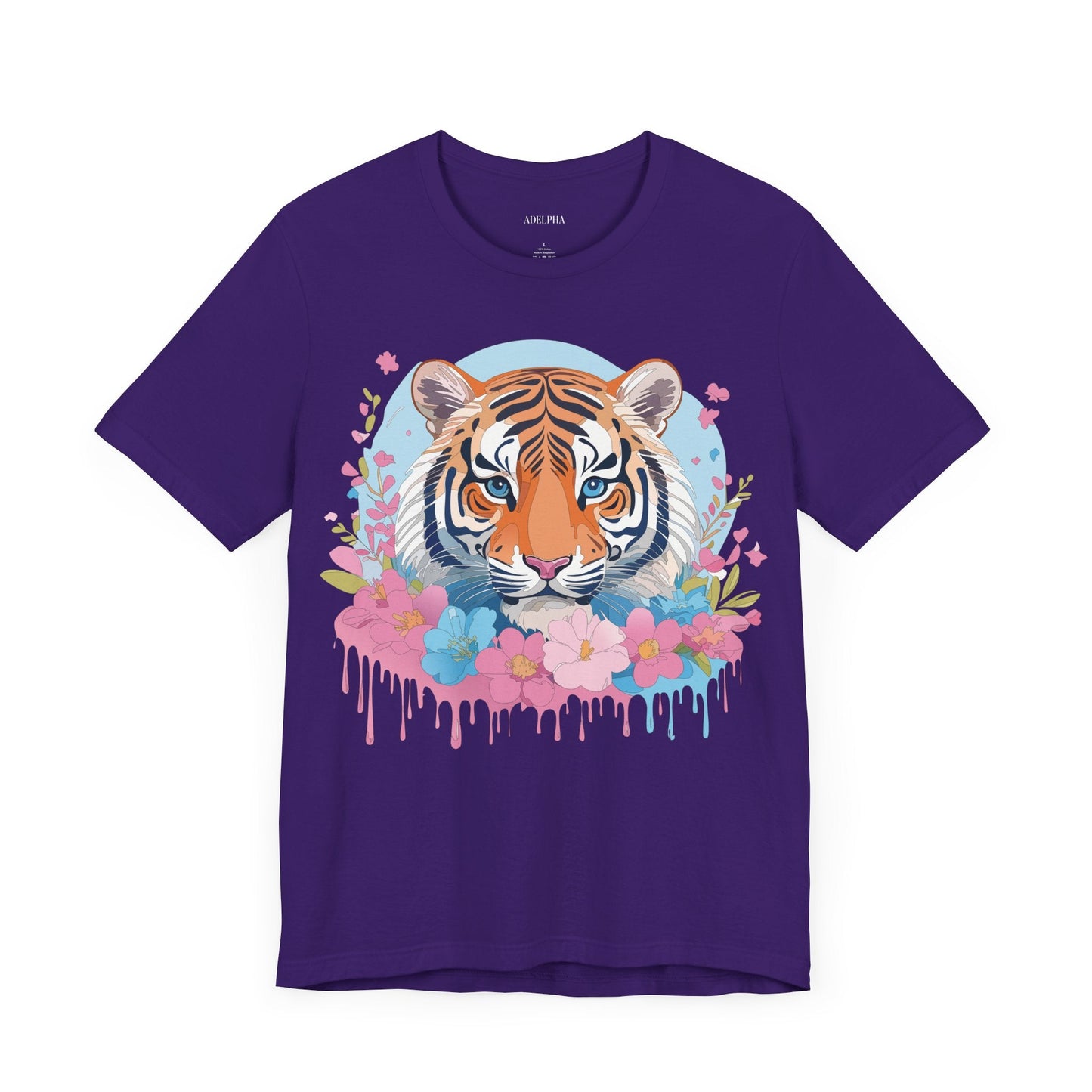 Tiger Graphic Tee by Adelpha Unisex Vintage Inspired Artwork Short Sleeve Shirt Edition