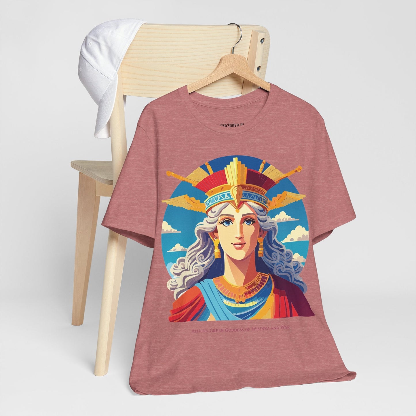 Athena Goddess Shirt Unisex Graphic Tee With Original Retro2Nova Artwork Vintage Inspired